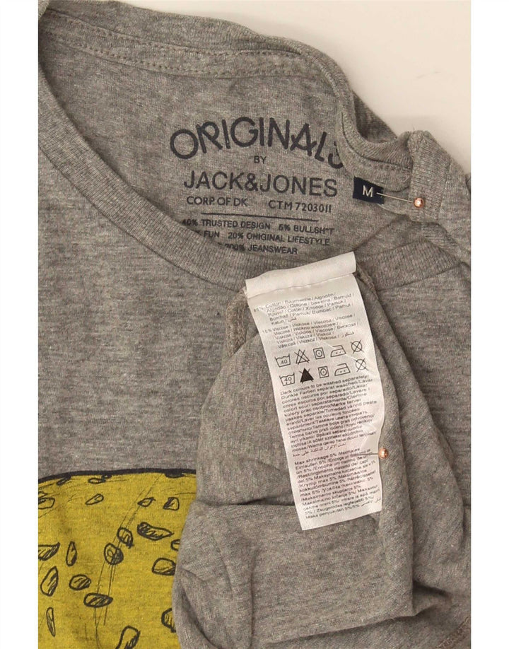 Jack & Jones T-Shirt Graphique Homme Gris Moyen Coton
