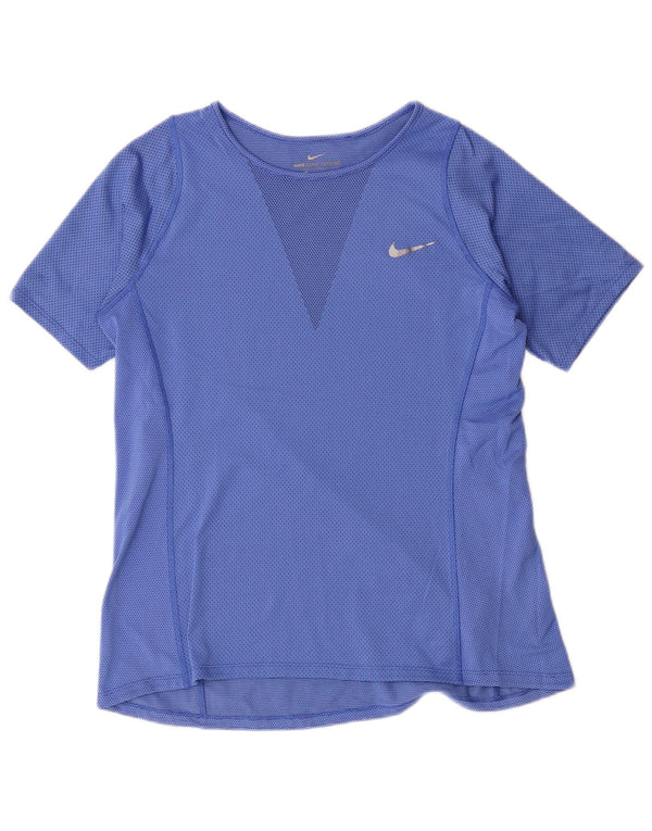 Nike T-shirt pour femme UK 44 Bleu moyen Polyester