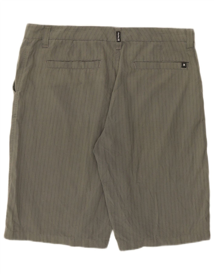 Hurley Short Chino Homme Large W34 Gris Rayé Polyester