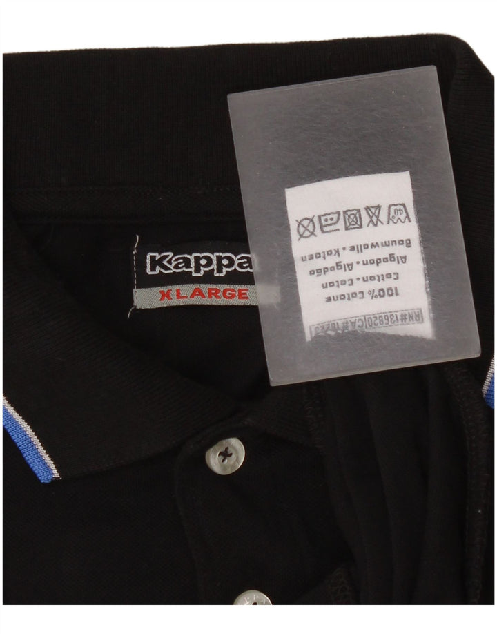 Kappa Polo Homme XL Noir Coton
