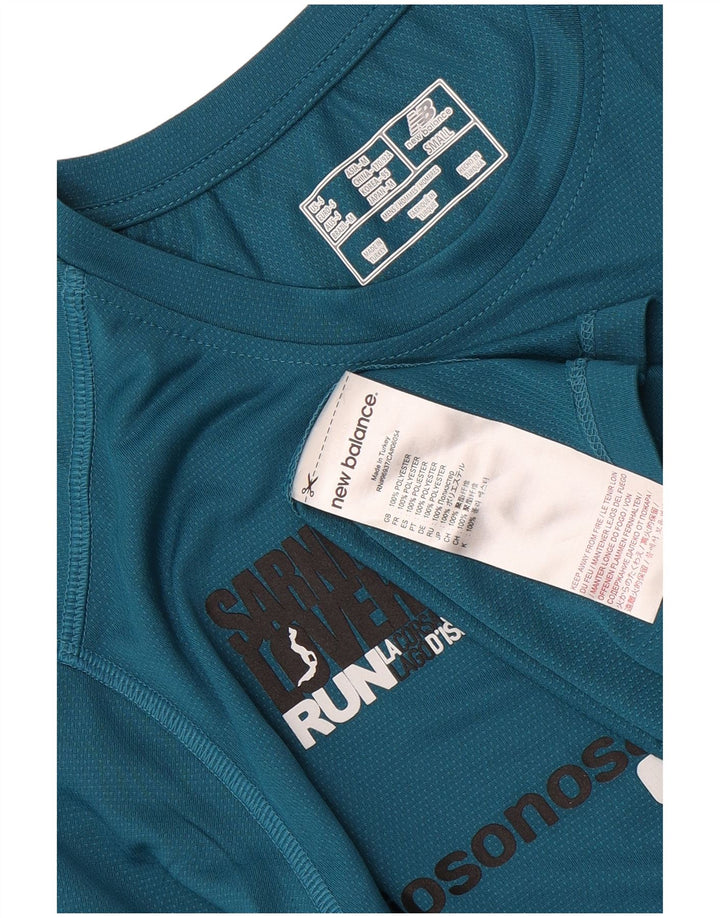 New Balance T-Shirt Graphique Homme Petit Bleu Polyester