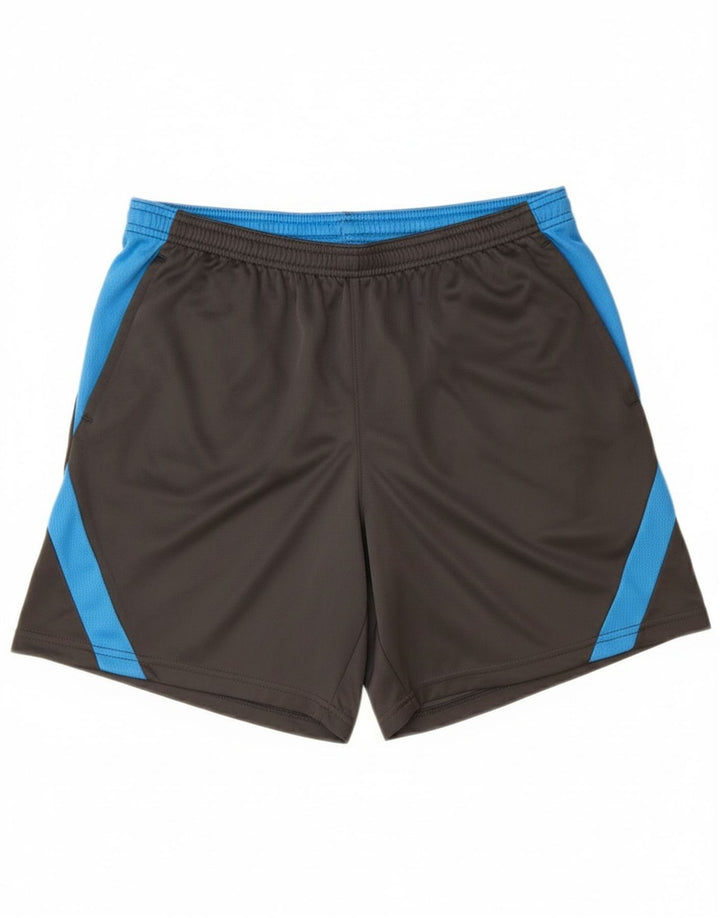 Nike Short de sport Dri Fit pour homme en polyester color block Noir Taille L