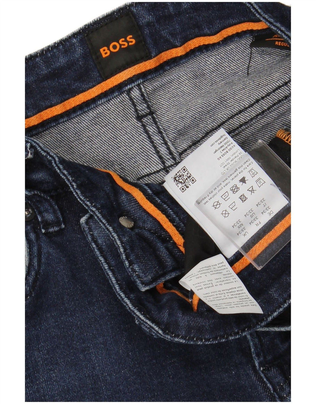HUGO BOSS Jean Slim W33 L34 Homme Bleu Coton