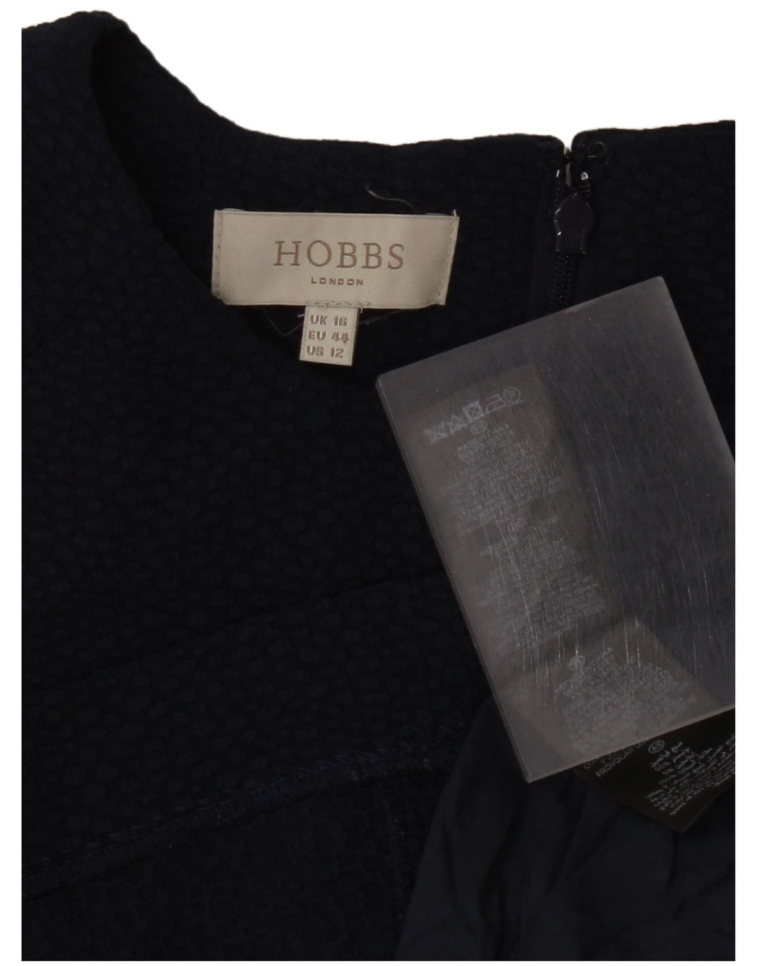 Hobbs Robe droite pour femme UK 46 Large Bleu Marine Polyester