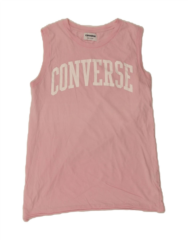 CONVERSE Womens Graphic Vest Top UK 10 Small Pink Cotton Vintage Converse and Second-Hand Converse from Messina Hembry 