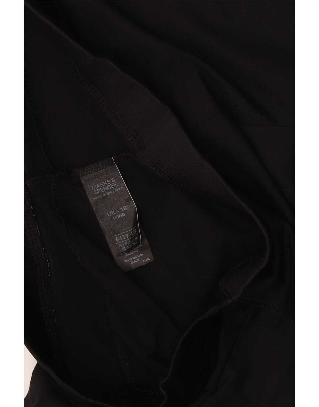 Marks & Spencer Pantalon de survêtement pour femme UK 16 Large Noir Polyester