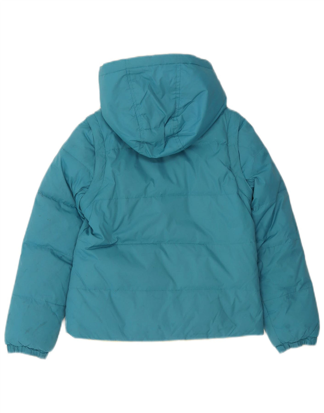 Benetton Veste matelassée réversible à capuche pour fille 7-8 ans Bleu moyen