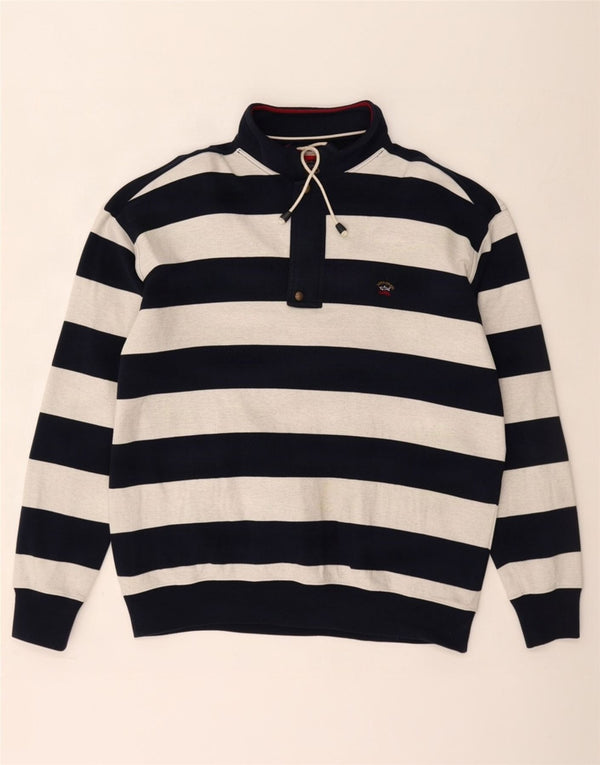 Paul & Shark Pull Yachting à col zippé pour homme XL Bleu marine rayé