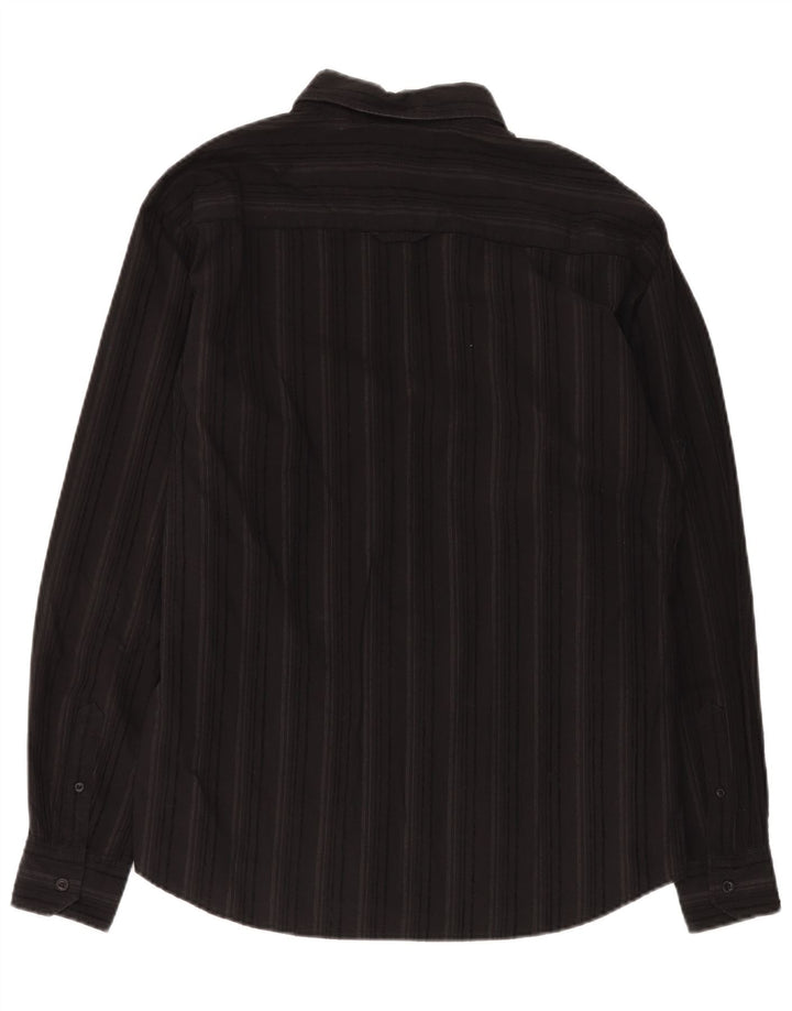 Wrangler Chemise Homme Large Coton Rayé Noir