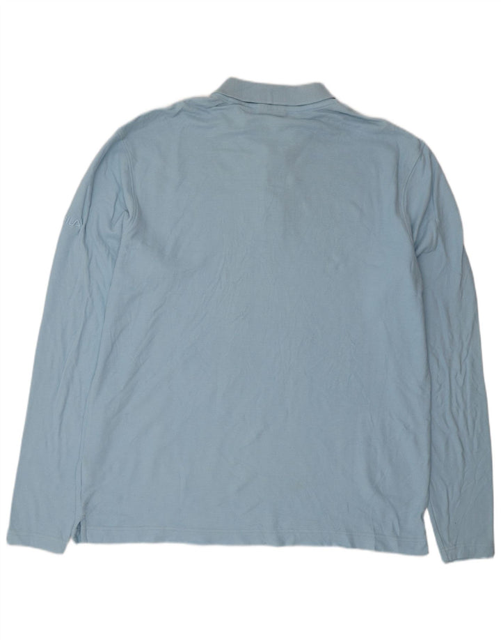FILA Polo à manches longues homme XL bleu coton