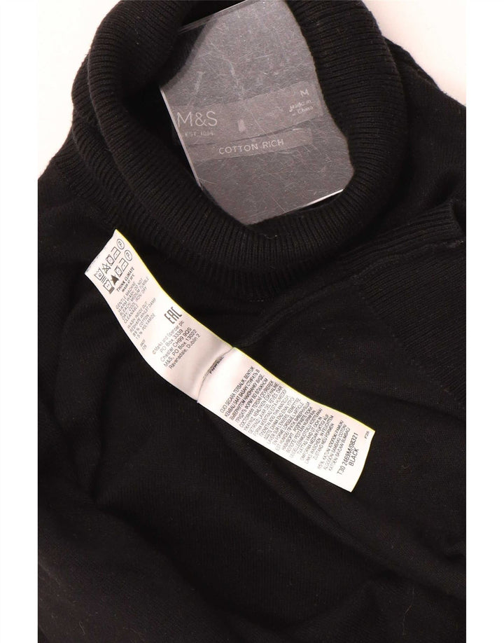Marks & Spencer Pull col roulé homme noir moyen coton
