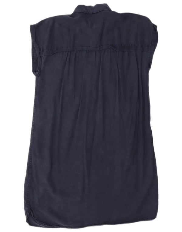 Fat Face Robe chemise surdimensionnée pour femme UK 10 Petit Lyocell Bleu marine