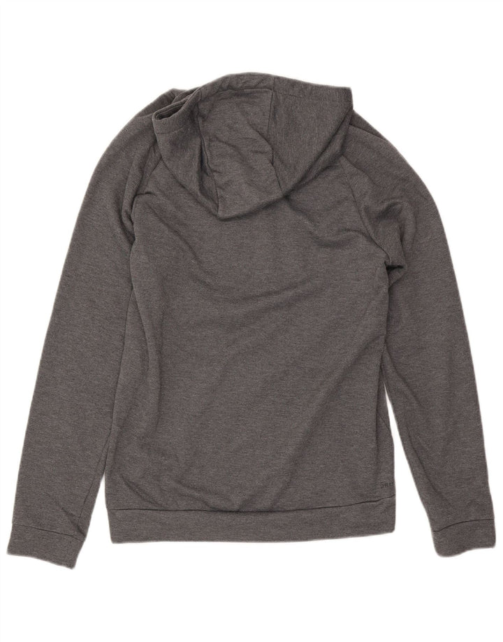 Nike Hommes Dri Fit Graphic Sweat à capuche Petit Gris Polyester