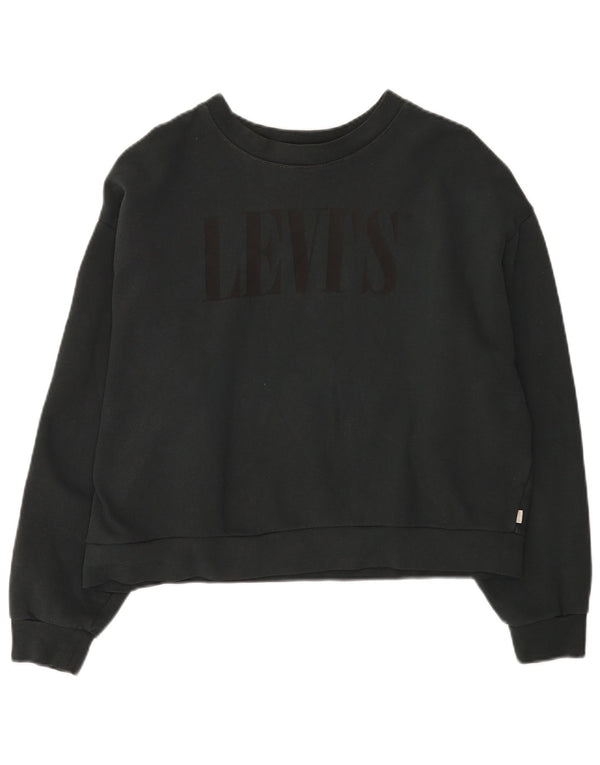 Levi's Sweat-Shirt Court Oversize Femme UK 14 Bleu Marine Moyen