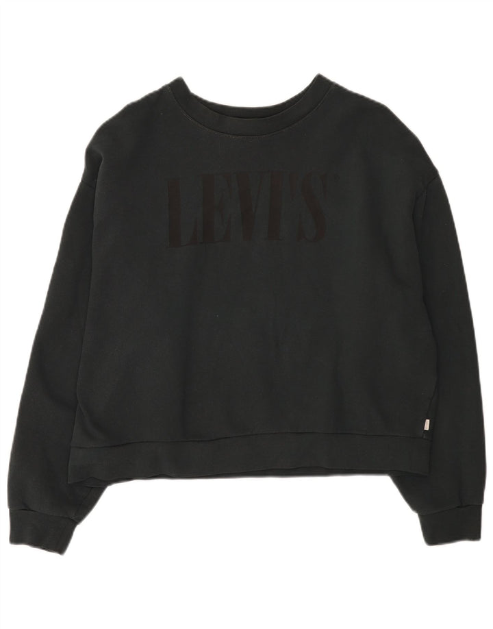 Levi's Sweat-Shirt Court Oversize Femme UK 14 Bleu Marine Moyen