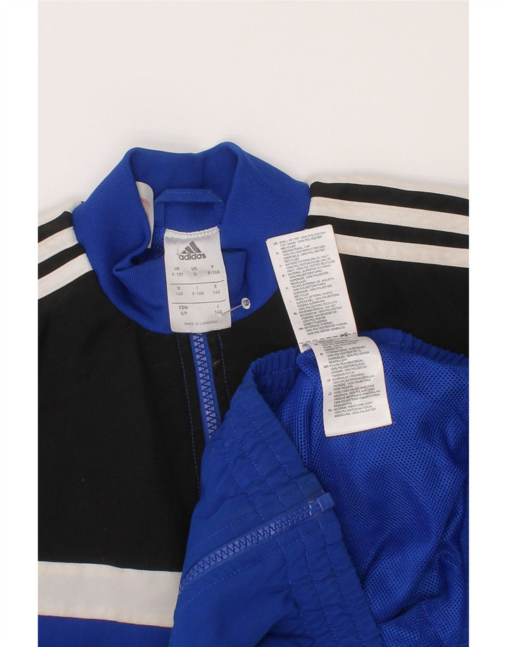 Adidas Veste de Survêtement Garçon 9-10 Ans Bleu Colorblock Polyester