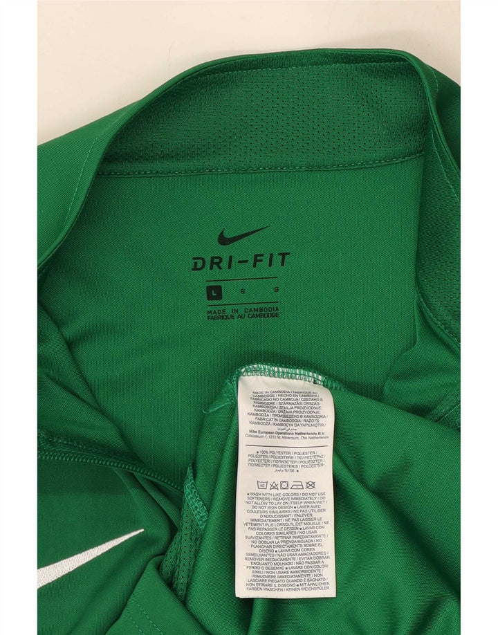 Nike Hommes Dri Fit Graphic Survêtement Top Veste Grand Vert Polyester