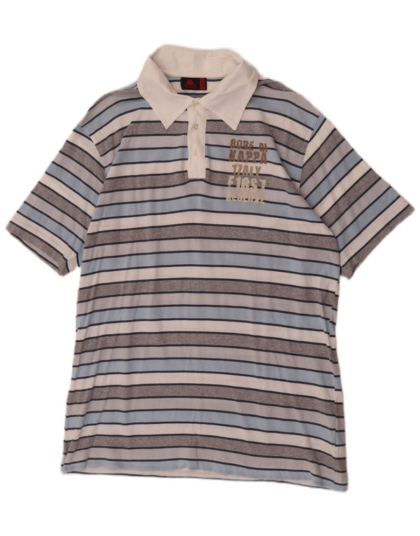 Kappa Polo Rugby Graphique Homme 2XL Coton Rayé Multicolore