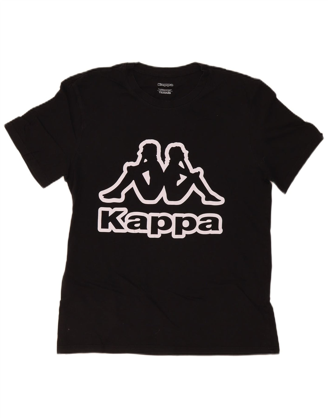 Kappa Womens Tezenis Graphic T-Shirt Top UK 14 Moyen Noir
