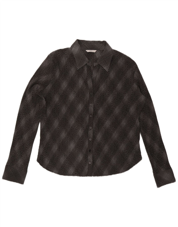 Marks & Spencer Chemise Chemisier Femme UK 20 2XL Noir Carreaux Polyester