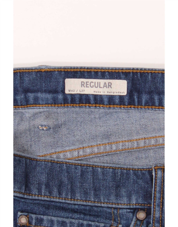 Marks & Spencer Jean droit régulier pour homme W42 L27 bleu coton
