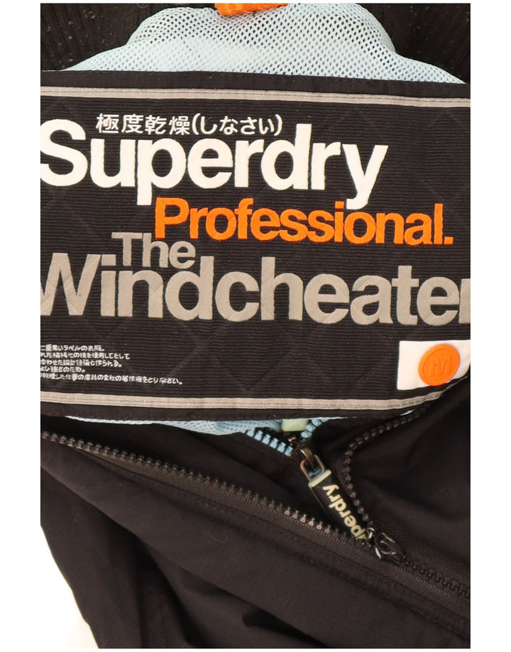Superdry Veste coupe-vent graphique The Windcheater pour homme UK 38 Medium Noir