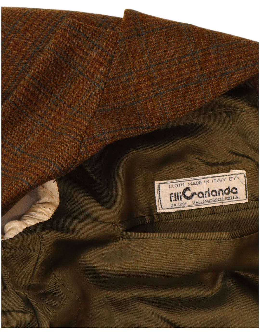 VINTAGE Veste Blazer 2 Boutons Homme UK 38 Pied-de-Poule Marron Moyen