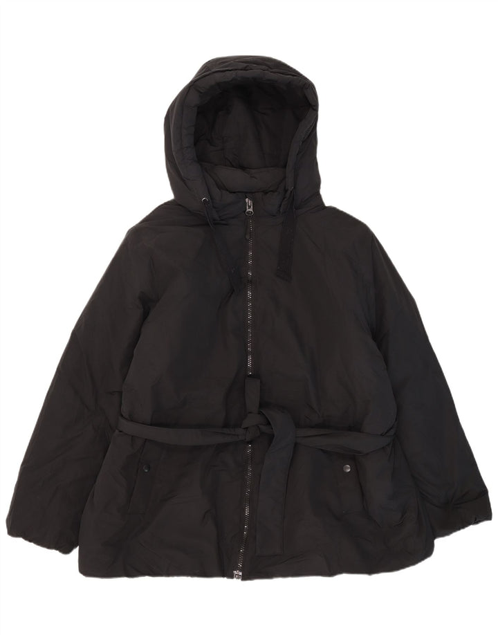 Marks & Spencer Veste matelassée à capuche pour femme UK 20 2XL Noir Polyester