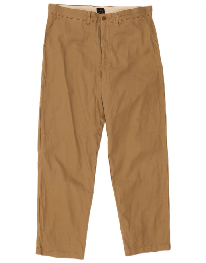 J. CREW Pantalon Chino Fuselé Homme W35 L32 Coton Beige