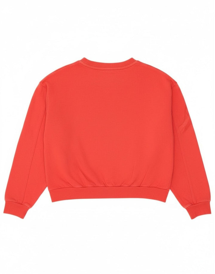 Levi's Femme Crop Oversize Sweatshirt Jumper UK 10 Petit Rouge Coton