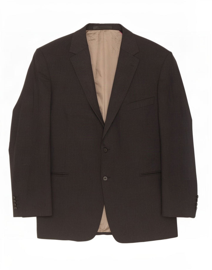 Marks & Spencer Veste Blazer 2 Boutons Homme UK 46 XL Laine Grise