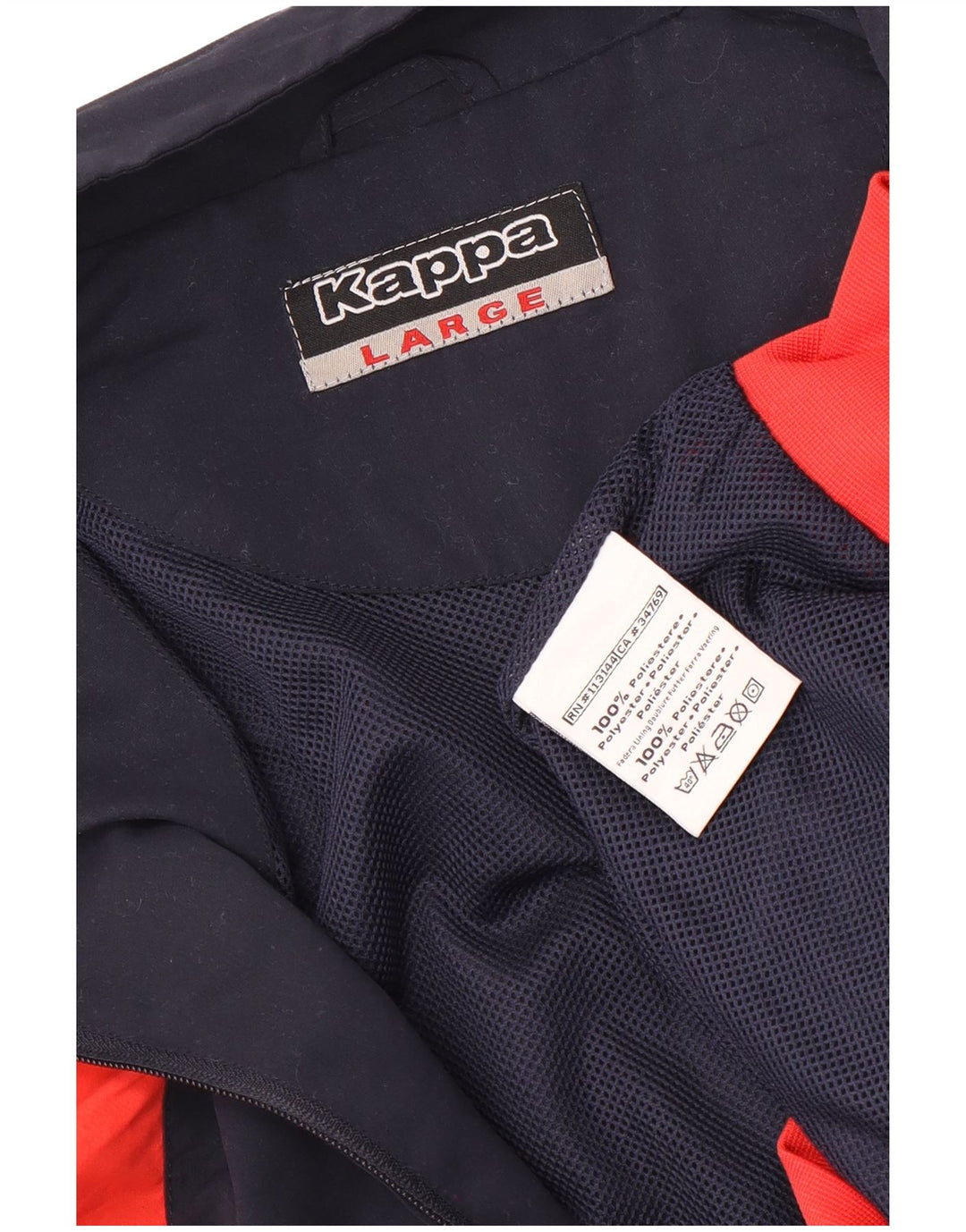 Kappa Veste de survêtement pour homme en polyester color block Bleu marine Taille L