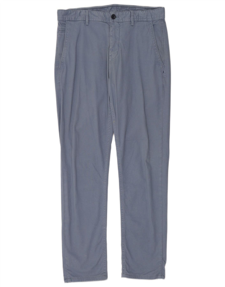 Zara Pantalon Chino Droit Homme EU 40 Medium W31 L30 Bleu