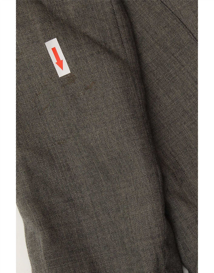 Veste Blazer Double Boutonnage Femme Vintage IT 44 Laine Gris Moyen