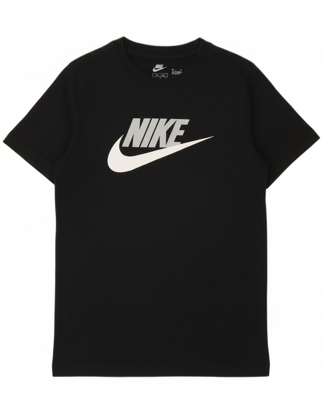 Nike Garçon Graphic T-Shirt Top 10-11 ans Coton Noir Moyen