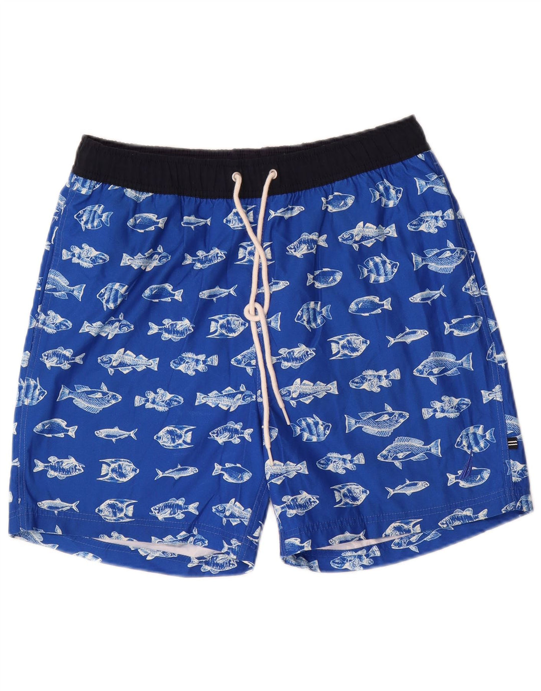 NAUTICA Short de Bain Homme Motif Abstrait Polyester Bleu Moyen