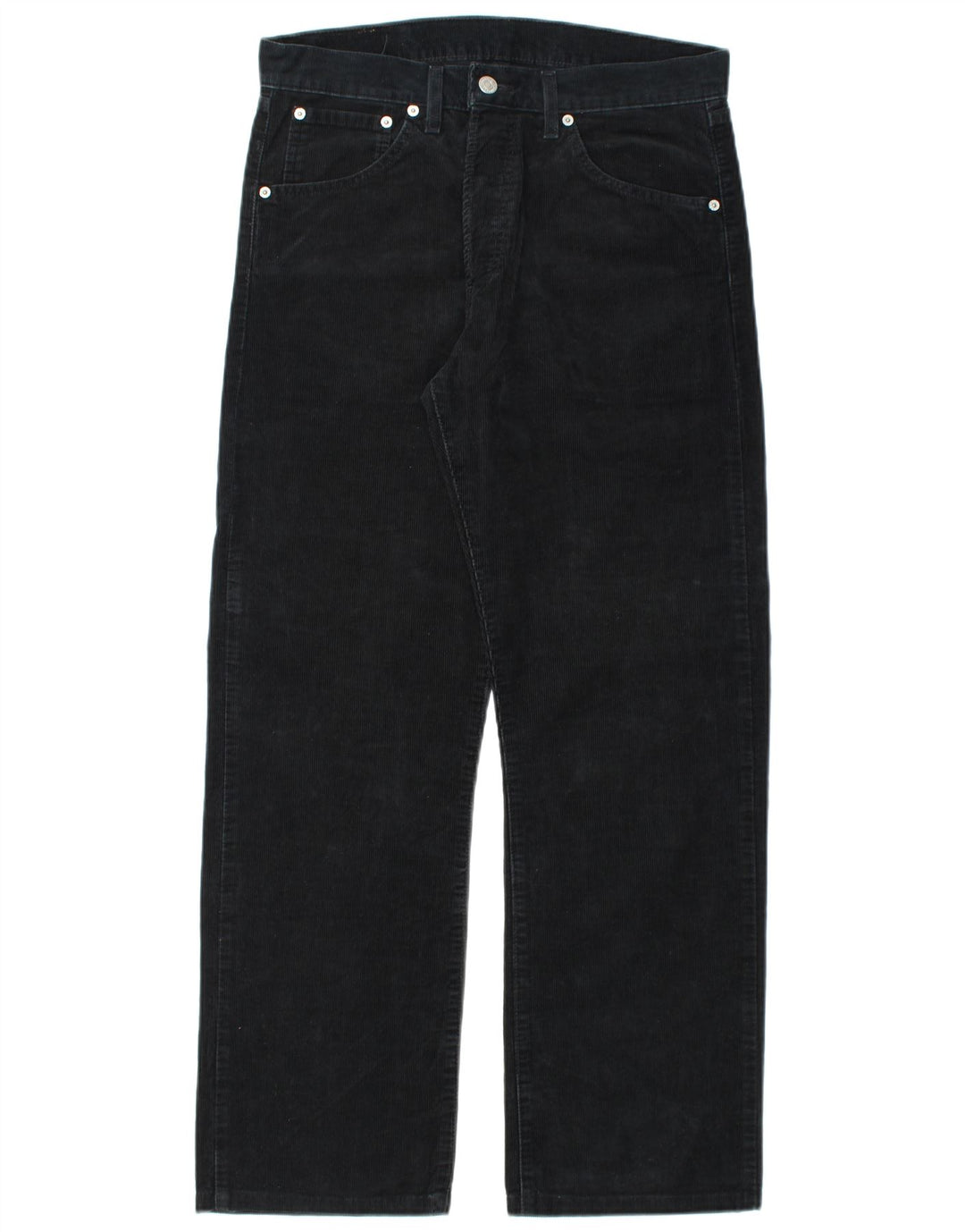 LEVI'S Pantalon Droit 551 Velours Côtelé Homme W33 L30 Noir Coton