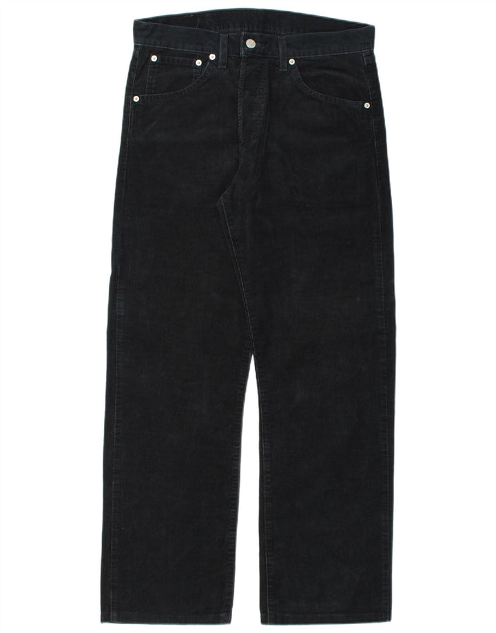 LEVI'S Pantalon Droit 551 Velours Côtelé Homme W33 L30 Noir Coton
