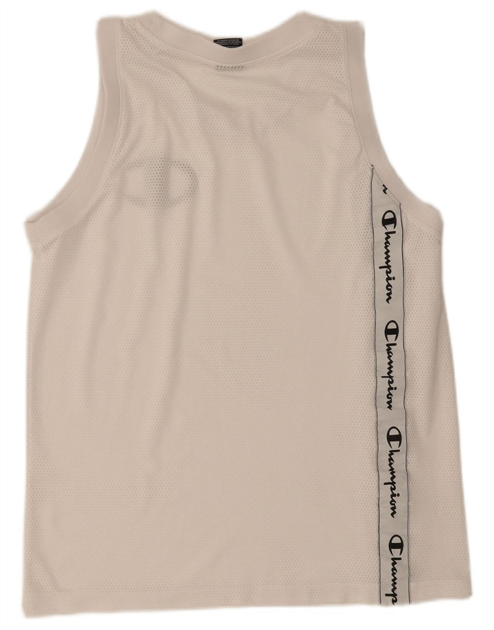 CHAMPION Mens Graphic Vest Top Medium White