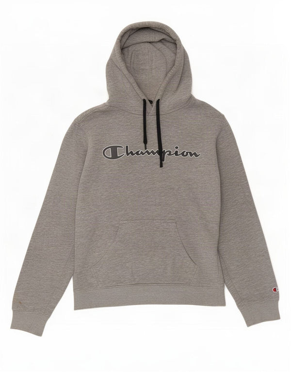 Champion Pull à capuche graphique pour homme Petit gris chiné en coton