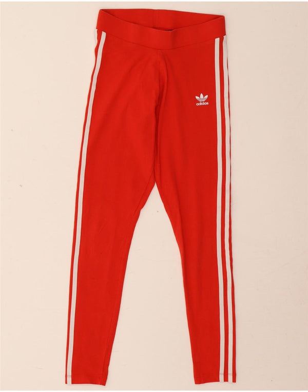 Adidas Leggings Femme UK 4 XS Rouge Coton
