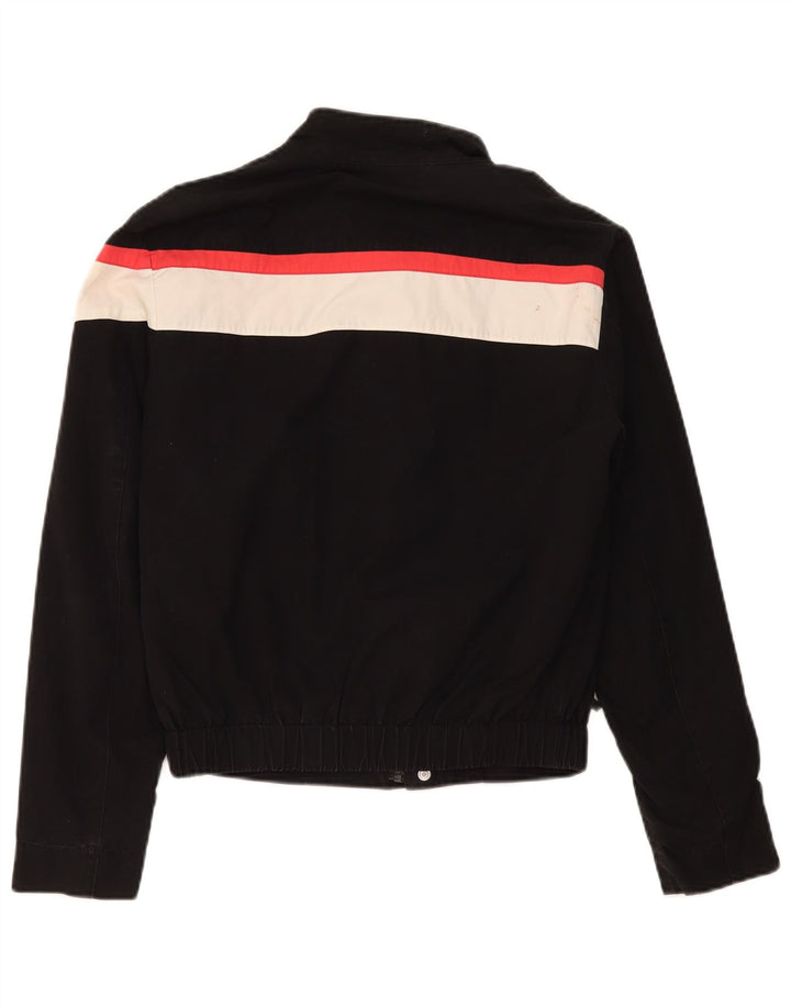 Bikkembergs Veste Bomber Femme UK 14 Coton Colorblock Noir Moyen