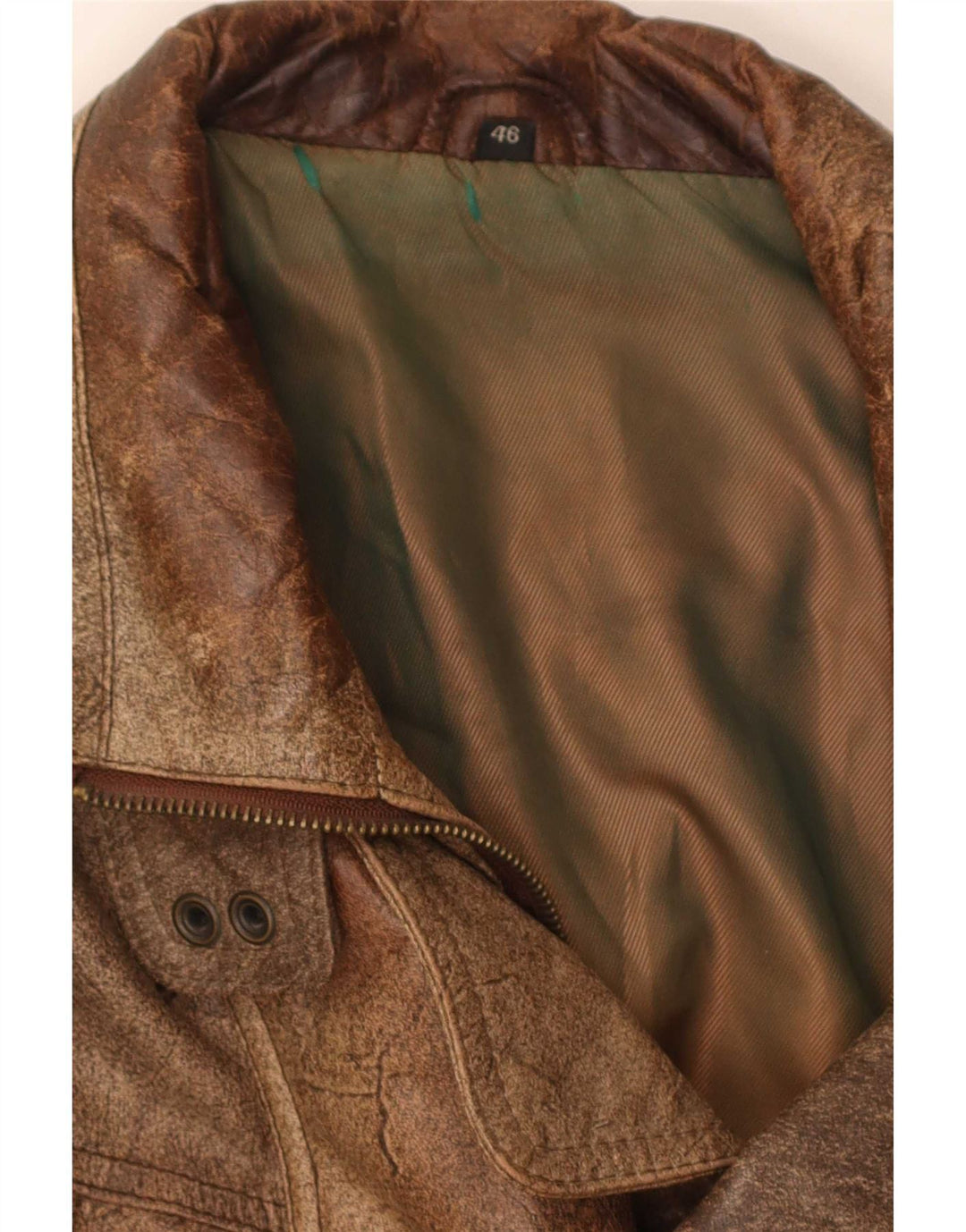 Trapper Veste en cuir pour homme IT 46 Small Marron