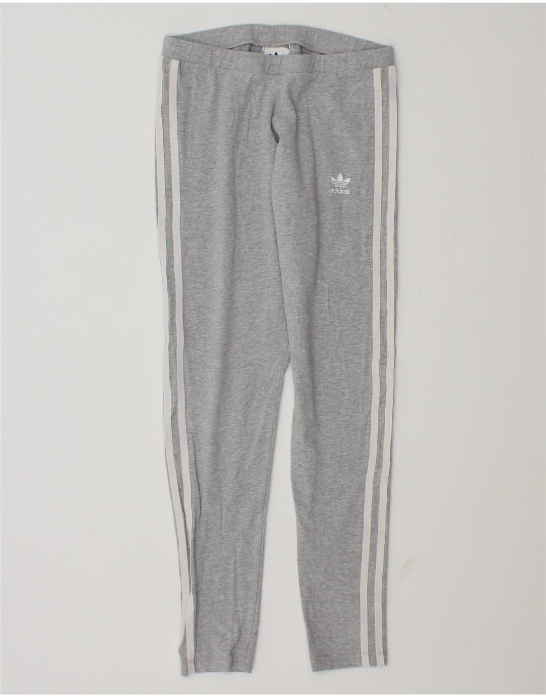 Adidas Leggings Femme UK 10 Petit Gris Coton