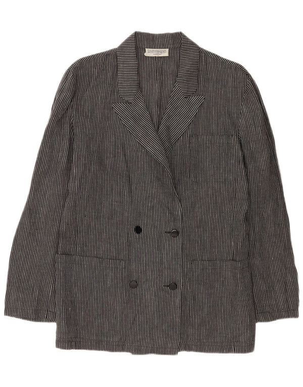 Pancaldi & B Veste Blazer Femme UK 16 Grande Rayure Grise
