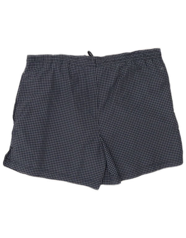 Umbro Short de sport pour homme UK 30/32 Petit nylon à carreaux bleu marine