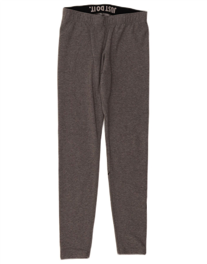 Leggings graphiques Nike pour femmes UK 12 coton moucheté gris moyen
