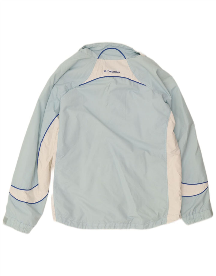 Columbia Veste de Pluie Femme UK 18 XL Bleu Colorblock Nylon