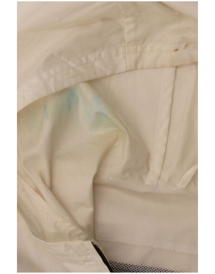 Adidas Veste de pluie à capuche pour homme UK 38 Medium Noir Colorblock Polyester