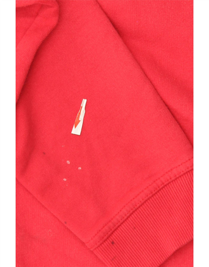 Crew Clothing Sweat-shirt à col zippé pour homme en coton rouge moyen